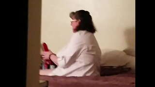 12 inch fat vibrator maakt de vrouw een orgasme echt hard