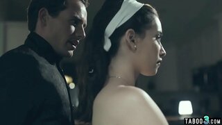 Eta titted teen dommastrino plaĉas hubbys big cock